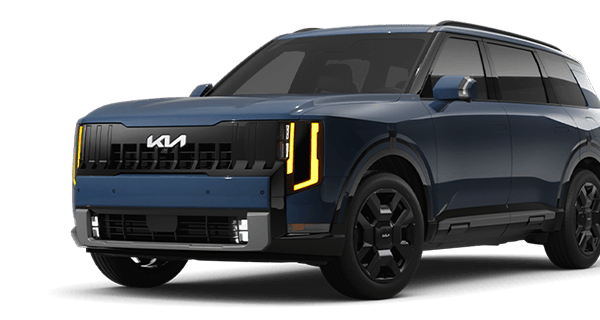 Left facing Telluride SX trim vehicle image in Midnight Lake Blue.