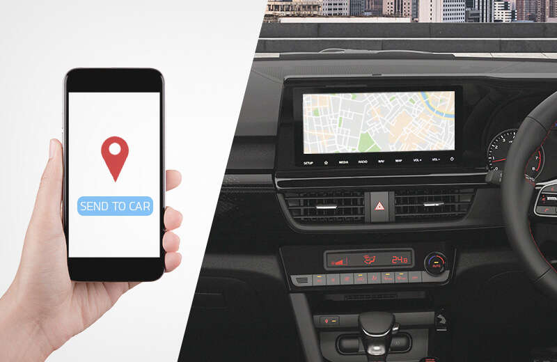 Send destination route to the car feature-Kia Connect