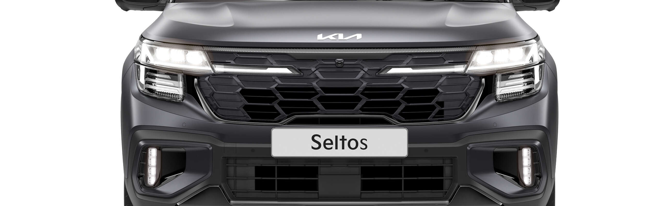 Kia Seltos X Line with Signature Tiger Nose Grill-Matte Graphite Design