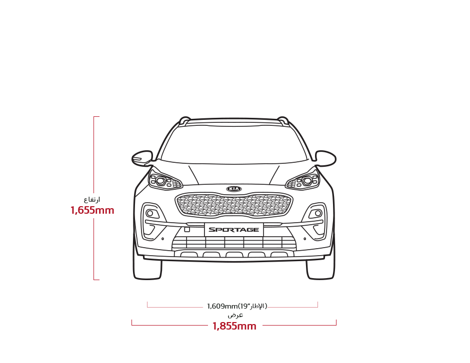 مواصفات سيارة كيا سبورتج سيارة دفع رباعي متعددة الإستخدام 5 مقاعد