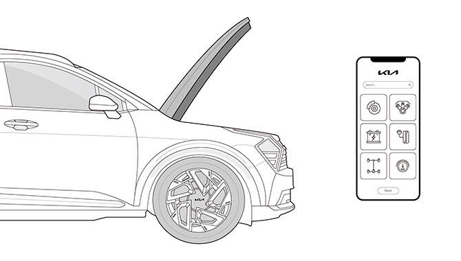 Illustration showing side view of the vehicle