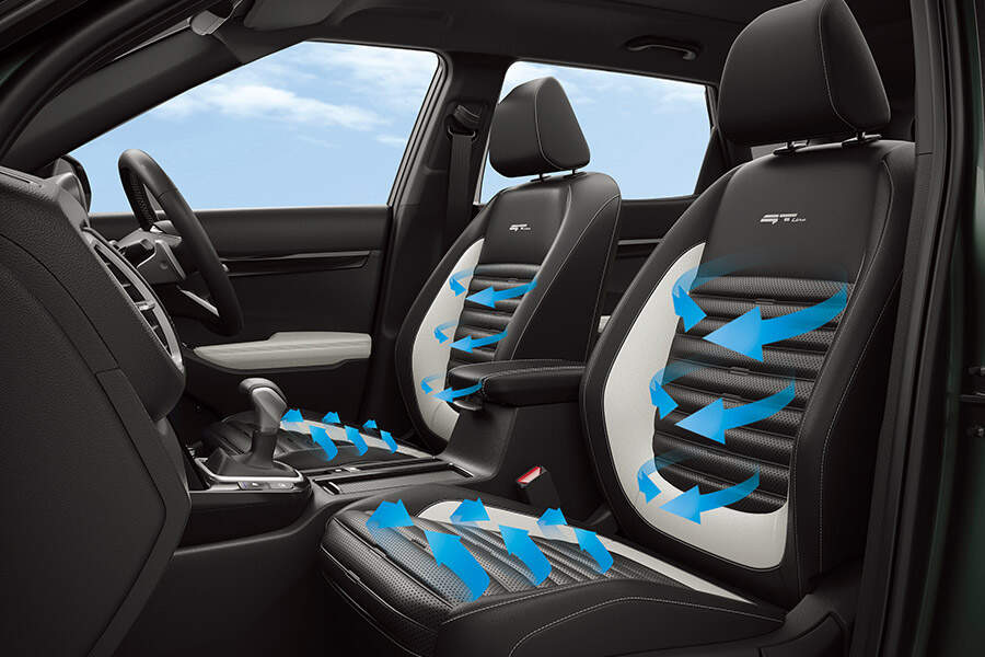 Heated and ventilated front seats