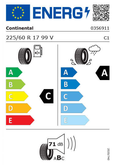 Kia Tyre Label - continental-0356911-225-60R17