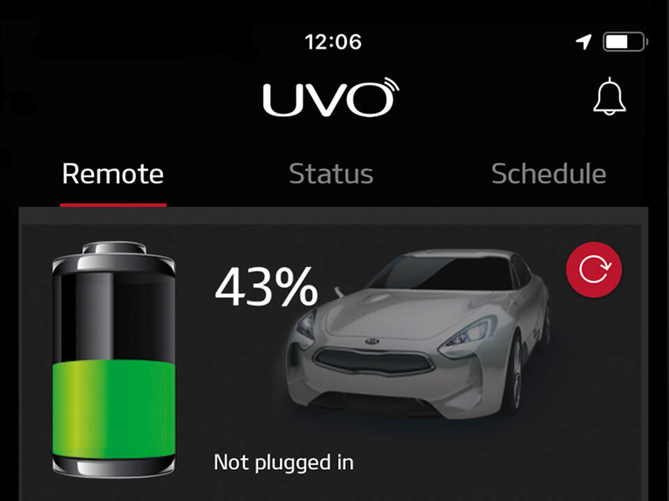 Kia e-Soul UVO app tulajdonságok