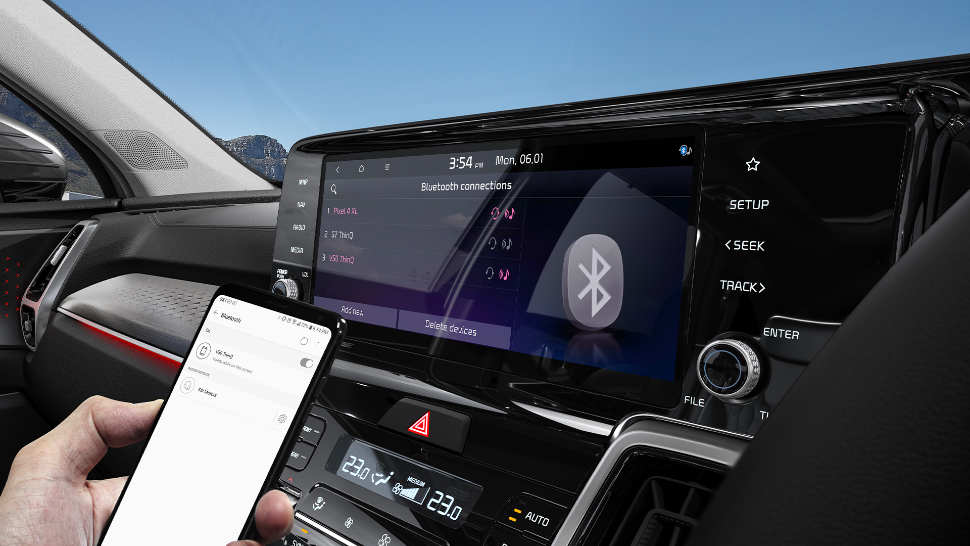 ระบบเชื่อมต่อ Bluetooth® ในรถยนต์ Kia